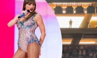 Taylor Swift fans hilariously react to mysterious shadowy figure seen watching her Madrid concert from above: 'It's Kanye West!'