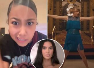 Bad parenting,North West continues to take a “messy” swipe at Taylor Swift by reposting a video that appeared to mock the singer on TikTok